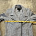 Tahari Jacket Womens Medium Gray Moto Biker Wool Blend Pockets Collared