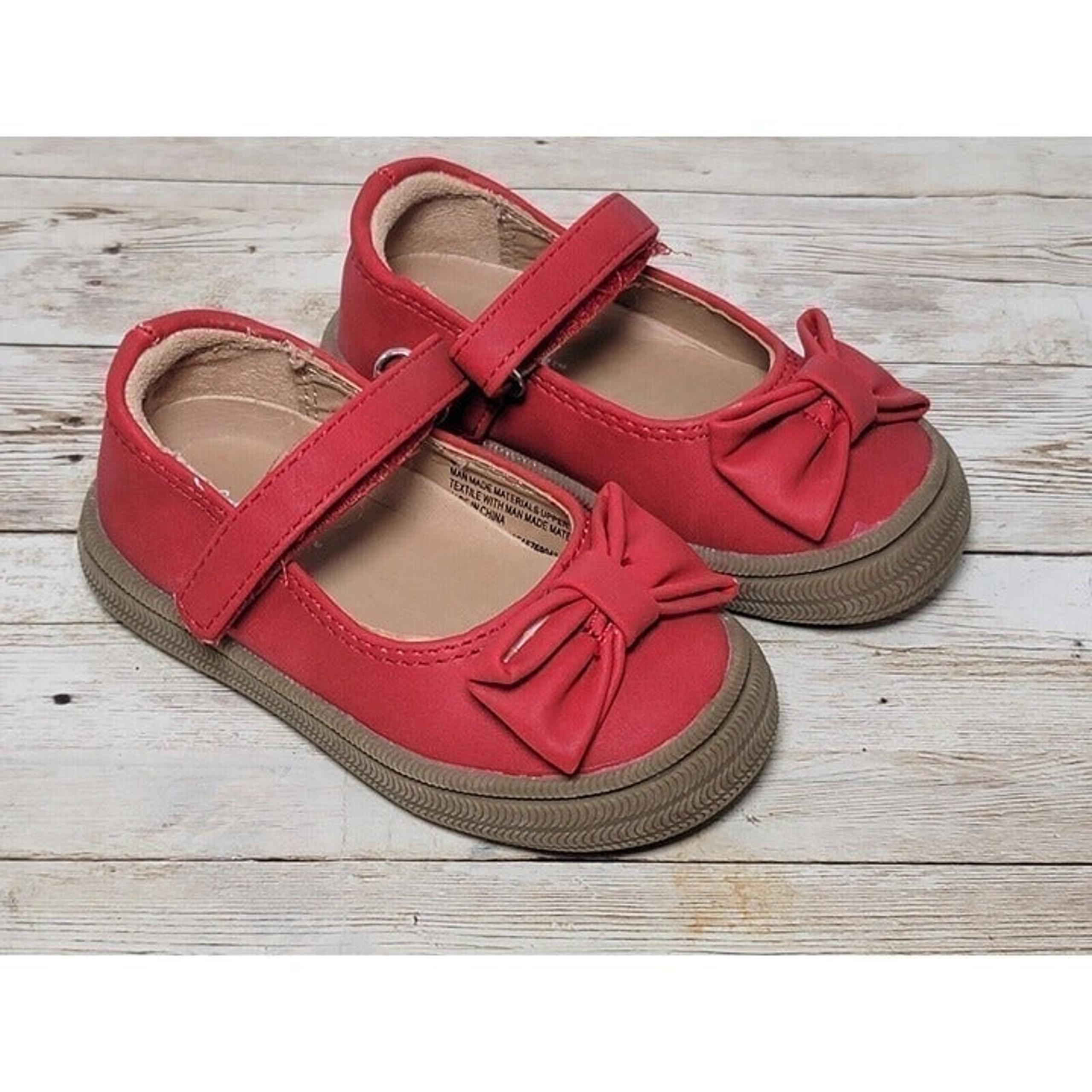 Shoes Infant Red Mary Jane Shoe With Bow Size 4 Dress Casual - Cat & Jack