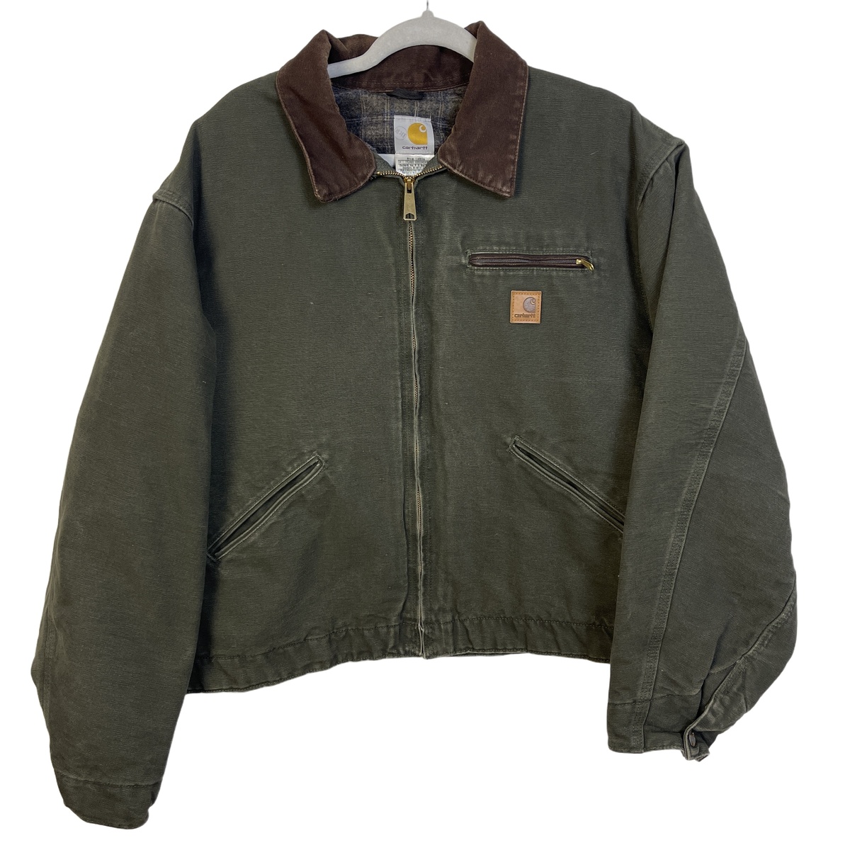 Carhartt Dark Green Detroit Jacket Flannel Blanket Lined XXL