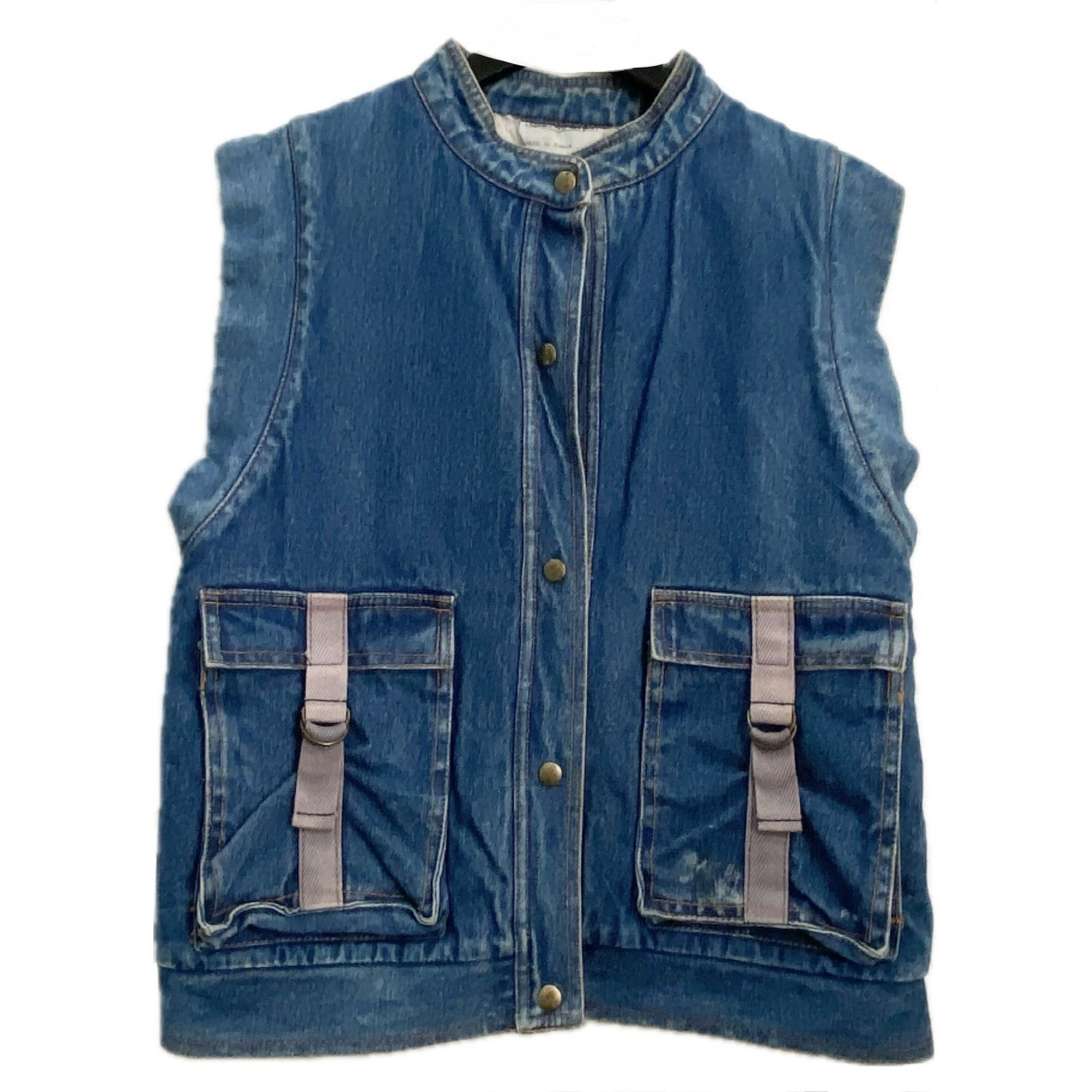 Vintage SPORTWORKS Sherpa Lined Unisex Utility Denim Vest Size M