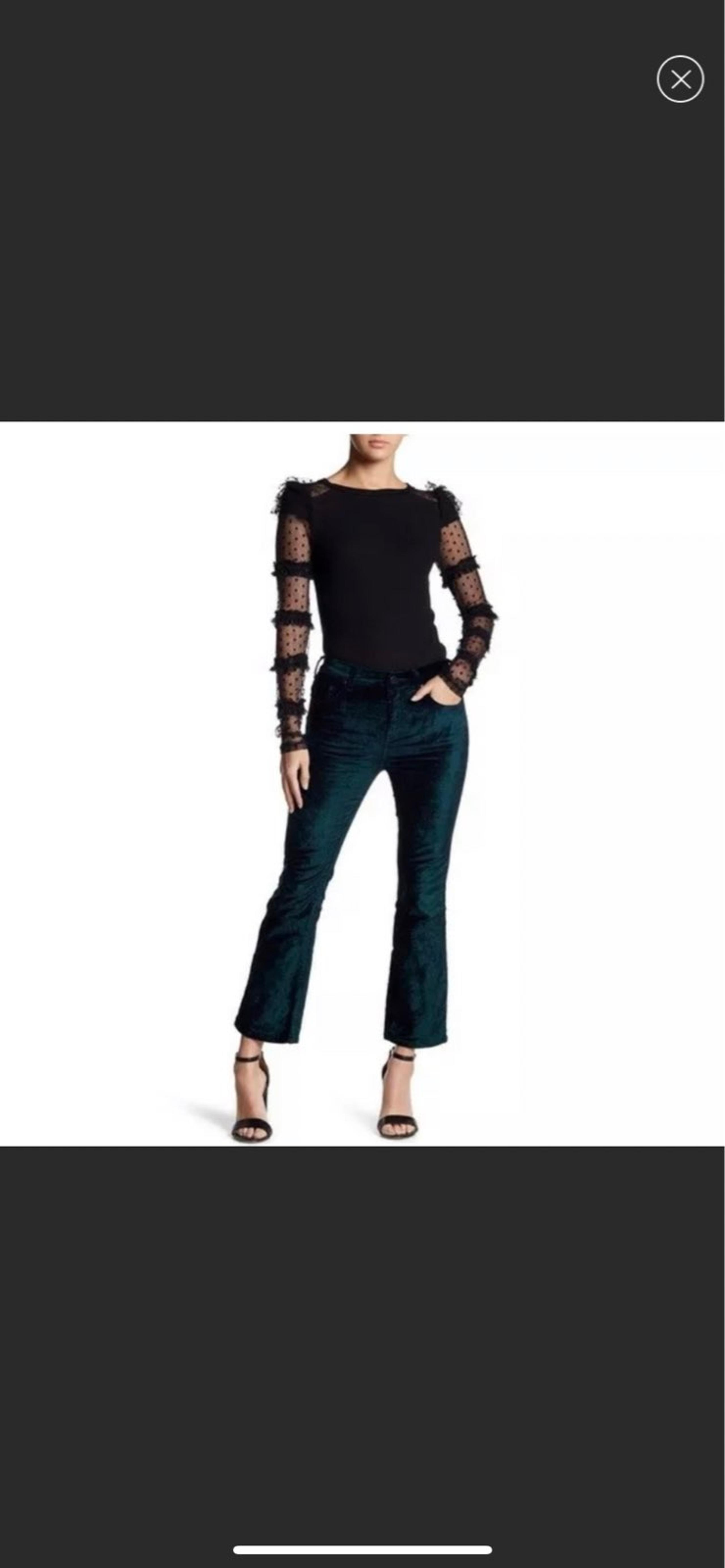 Free People Velvet Flare Pants 25 NWT