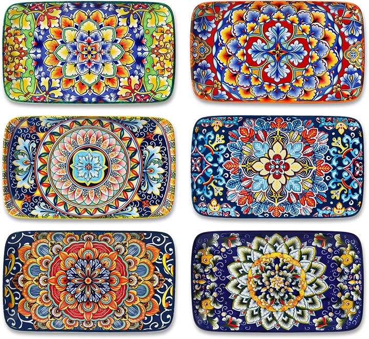 6-Piece Ceramic Salad Plates Set