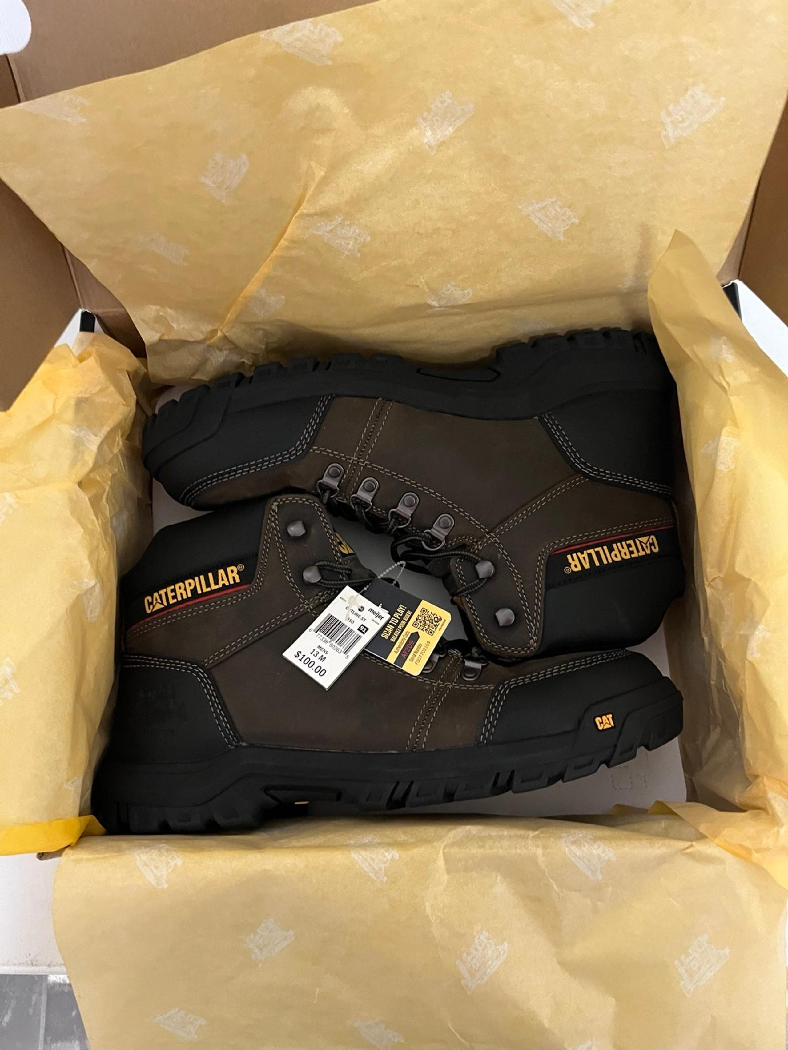 caterpillar steel toe boots for men