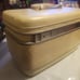Vintage Samsonite white Hard Case Train Travel makeup mirror luggage tray keys