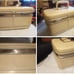 Vintage Samsonite white Hard Case Train Travel makeup mirror luggage tray keys