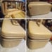Vintage Samsonite white Hard Case Train Travel makeup mirror luggage tray keys