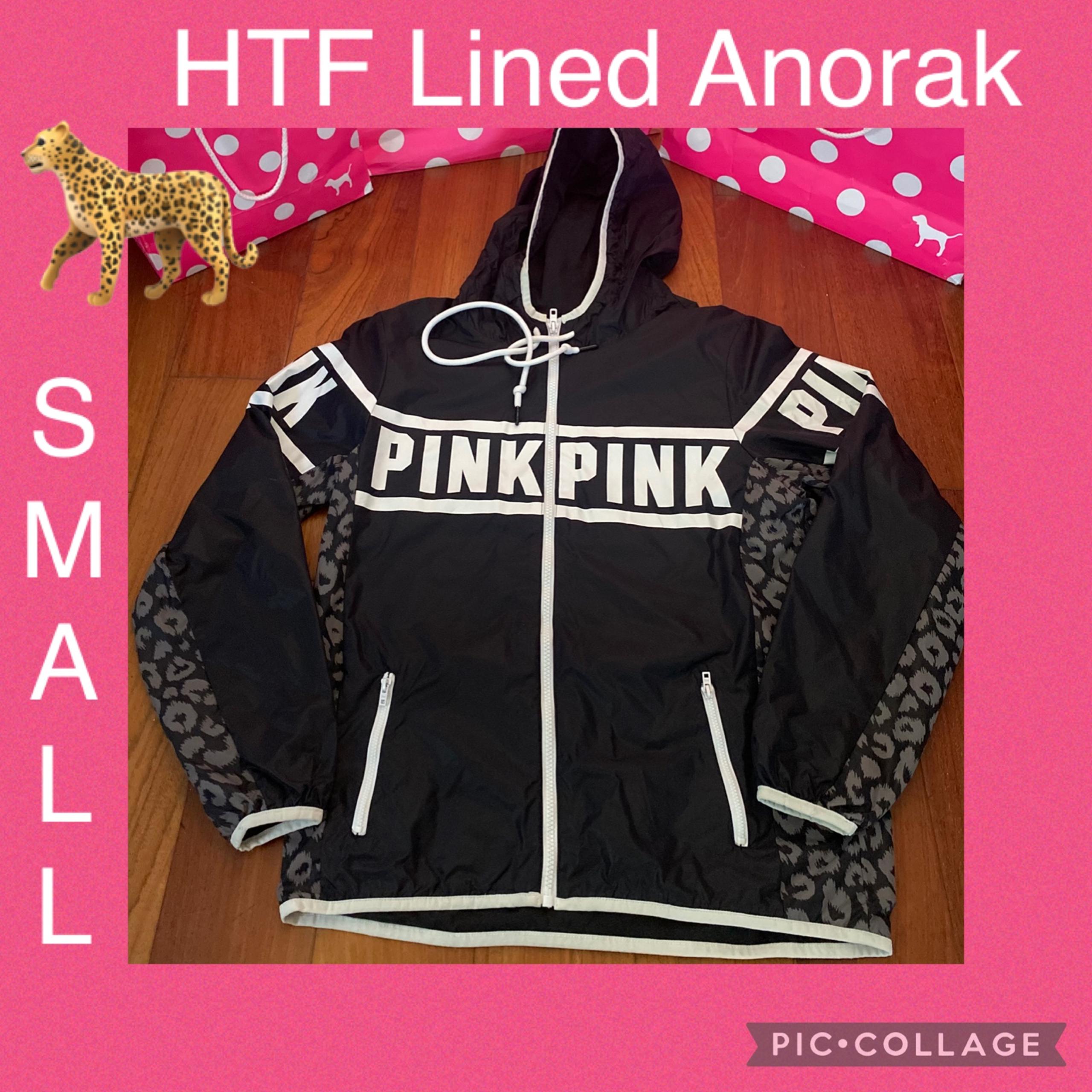 VS Lined Cheetah Leopard Anorak Windbreaker - RARE - PINK