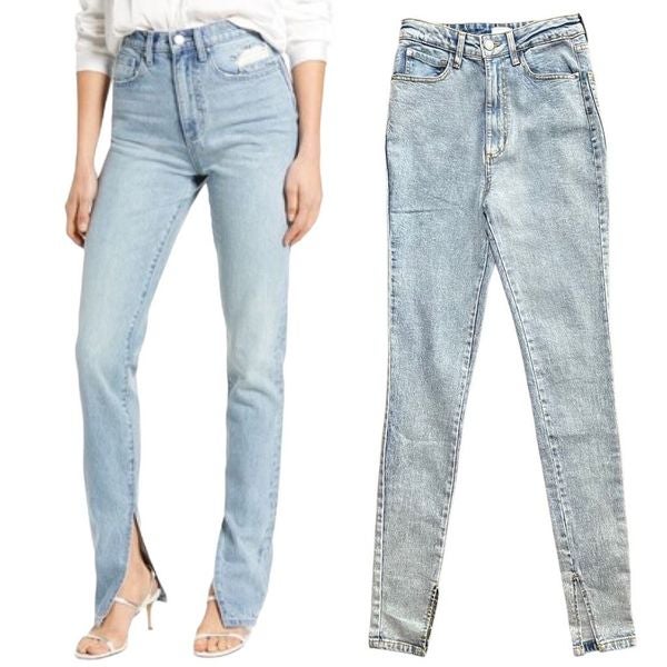 WeWoreWhat Slit Hem Denim Jeans High Rise Size 25 NWT