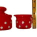 Waechtersbach Christmas Creamer & Sugar Set Germany Polka Dots Holiday Red Whit