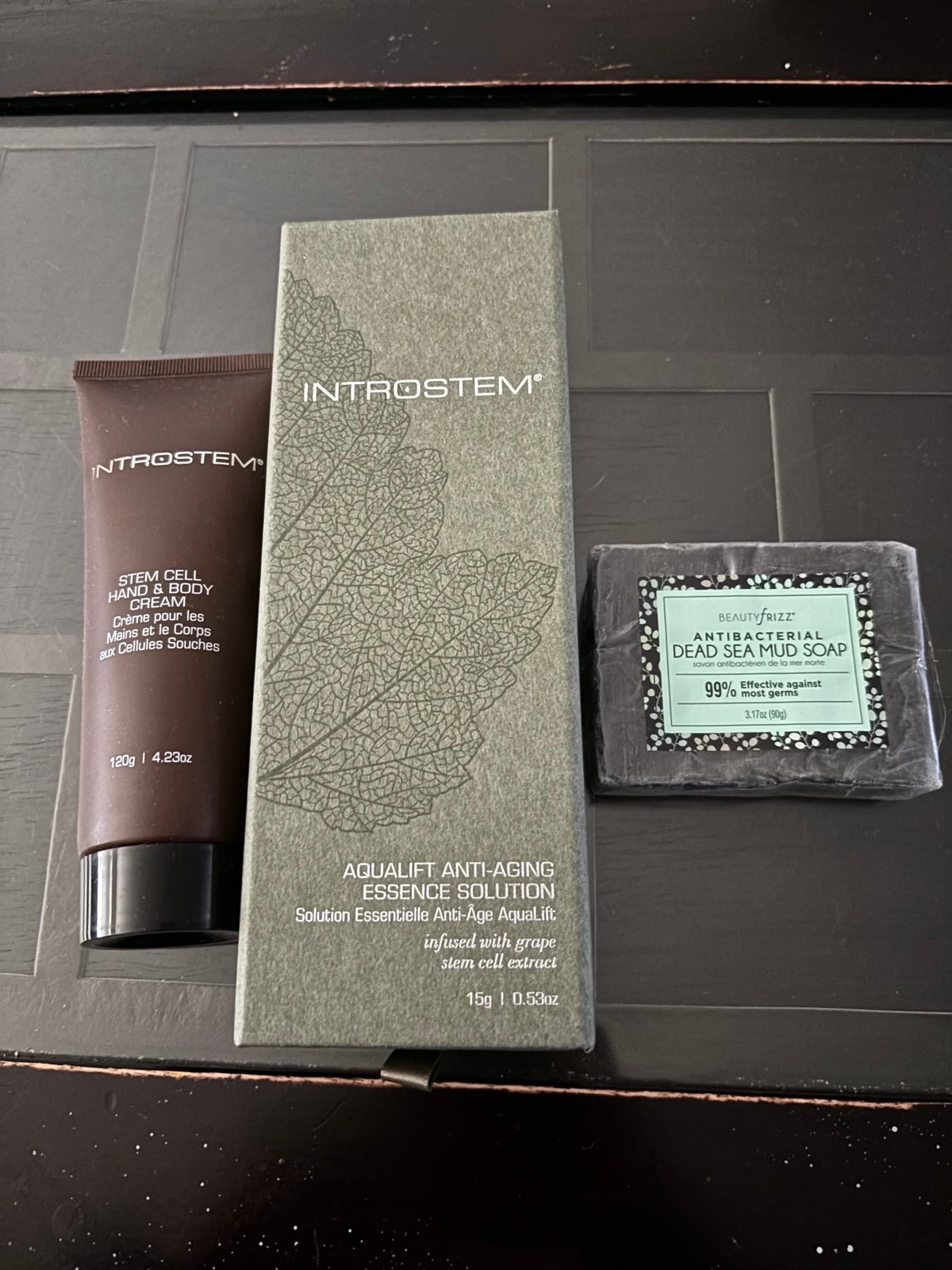 Introstem aqualift anti-aging serum ,Dead Sea soap , stem cell hand /body cream