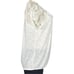 Decree L Cream Heather Shirred Scoop Neck Drawstring Hem Short Lace Sleeve Top