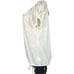 Decree L Cream Heather Shirred Scoop Neck Drawstring Hem Short Lace Sleeve Top