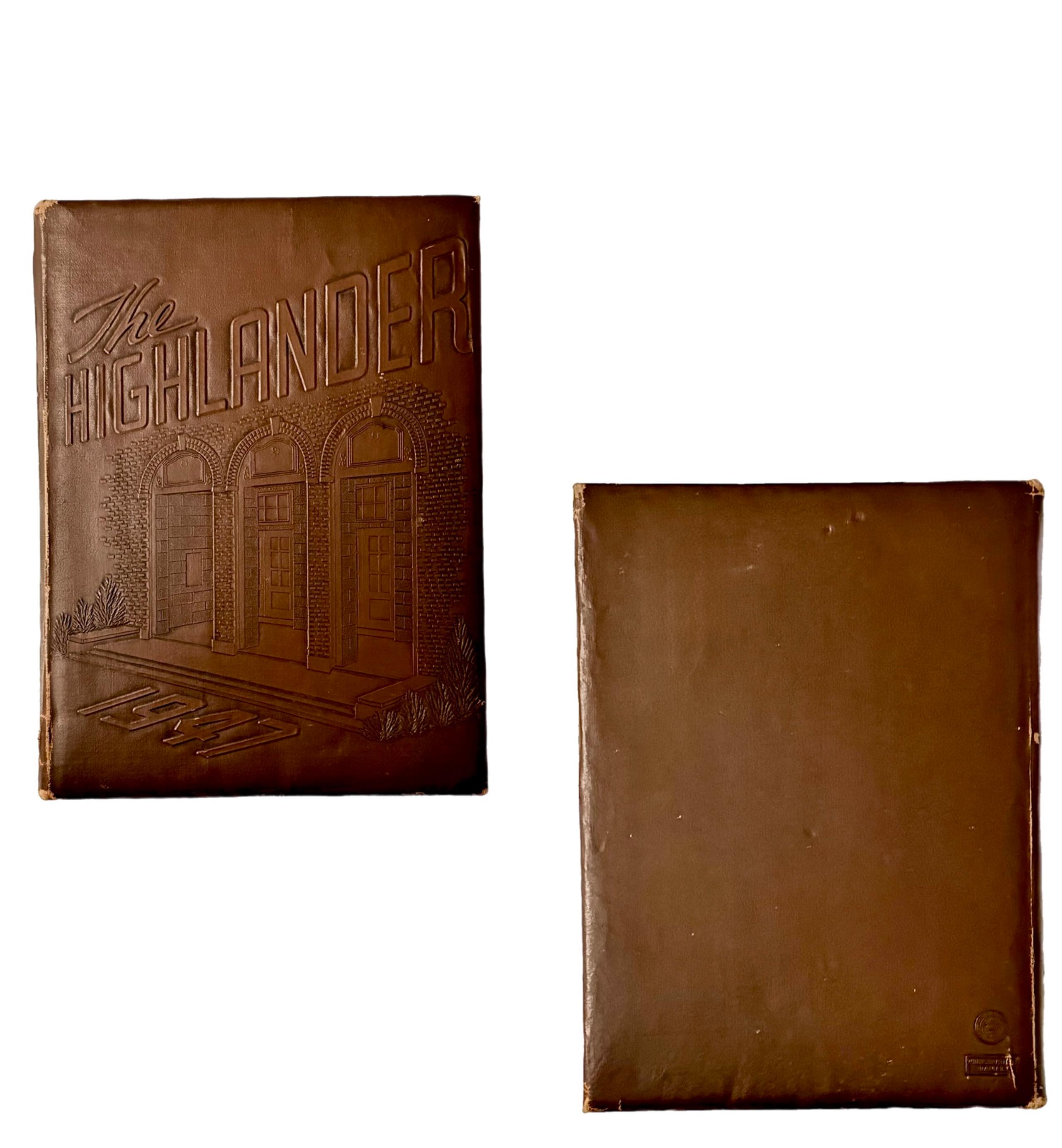 RARE 1947 The Highlander Yearbook – Highland Park High School – Vintage Texas Hi
