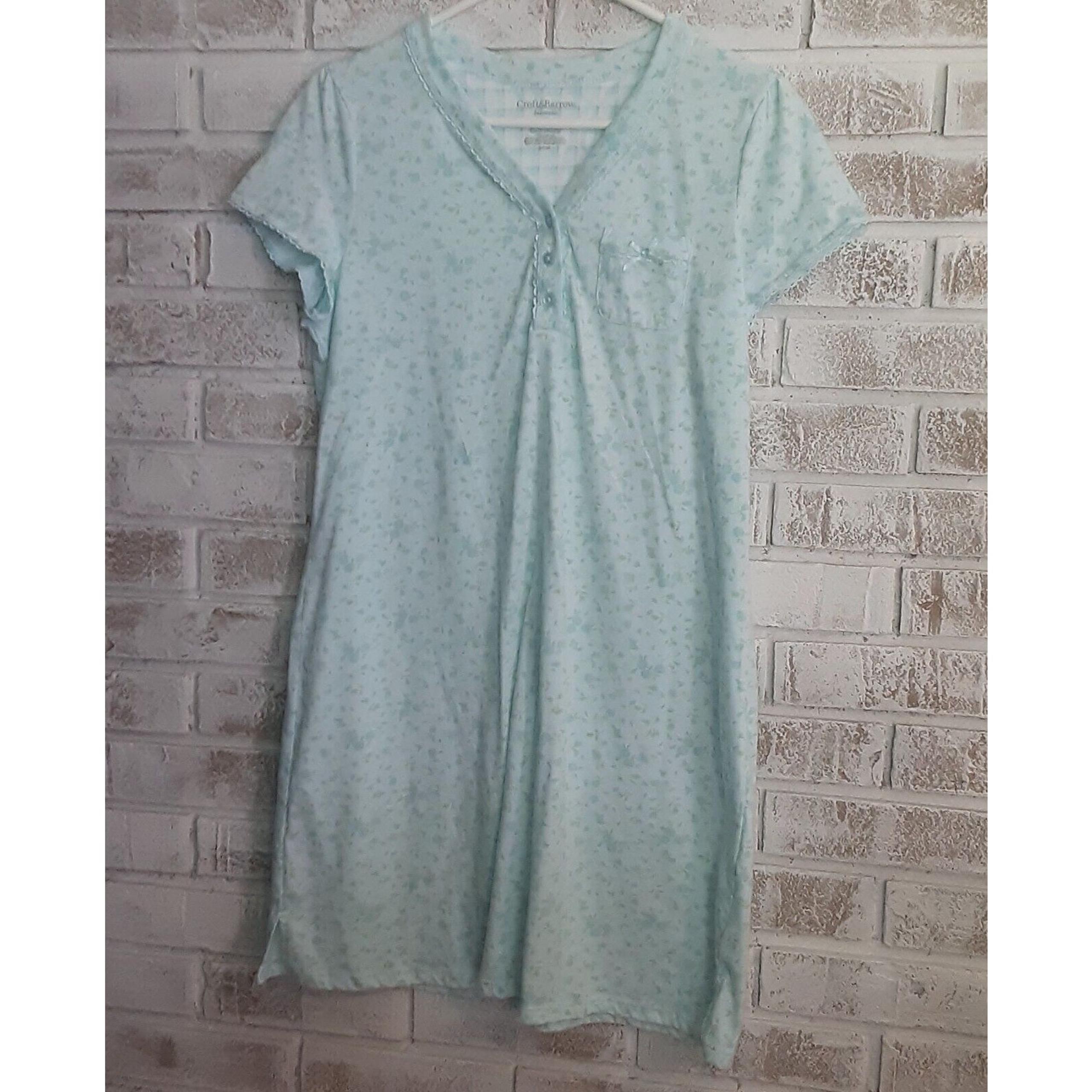 Croft & Barrow Intimates Lace Trim Gown sz S Cool Comfort