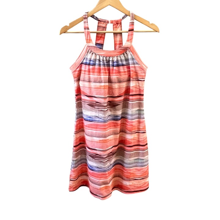Prana Cantine Orange Ombre Halter Shift Mini Dress Regular Fit - Sz. S