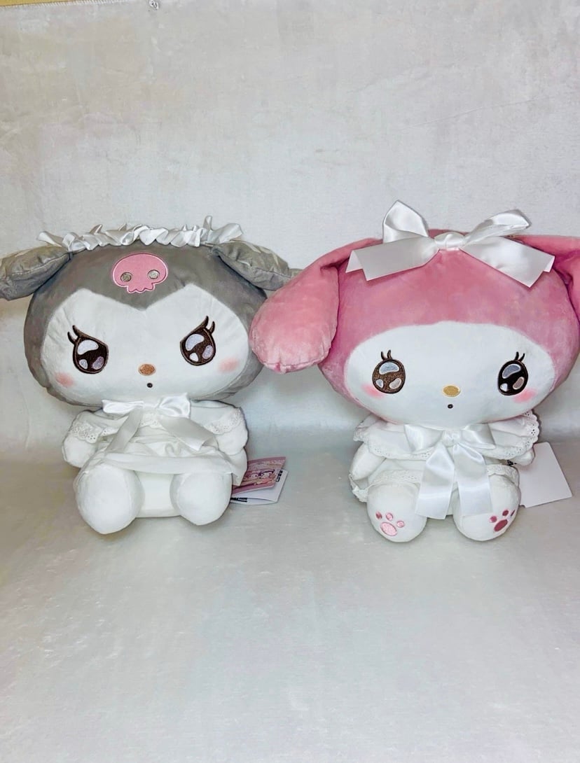 Sanrio XL My Melody & Kuromi Beautiful Milky Lolita Plush SET 2025 NEW! ⭐️