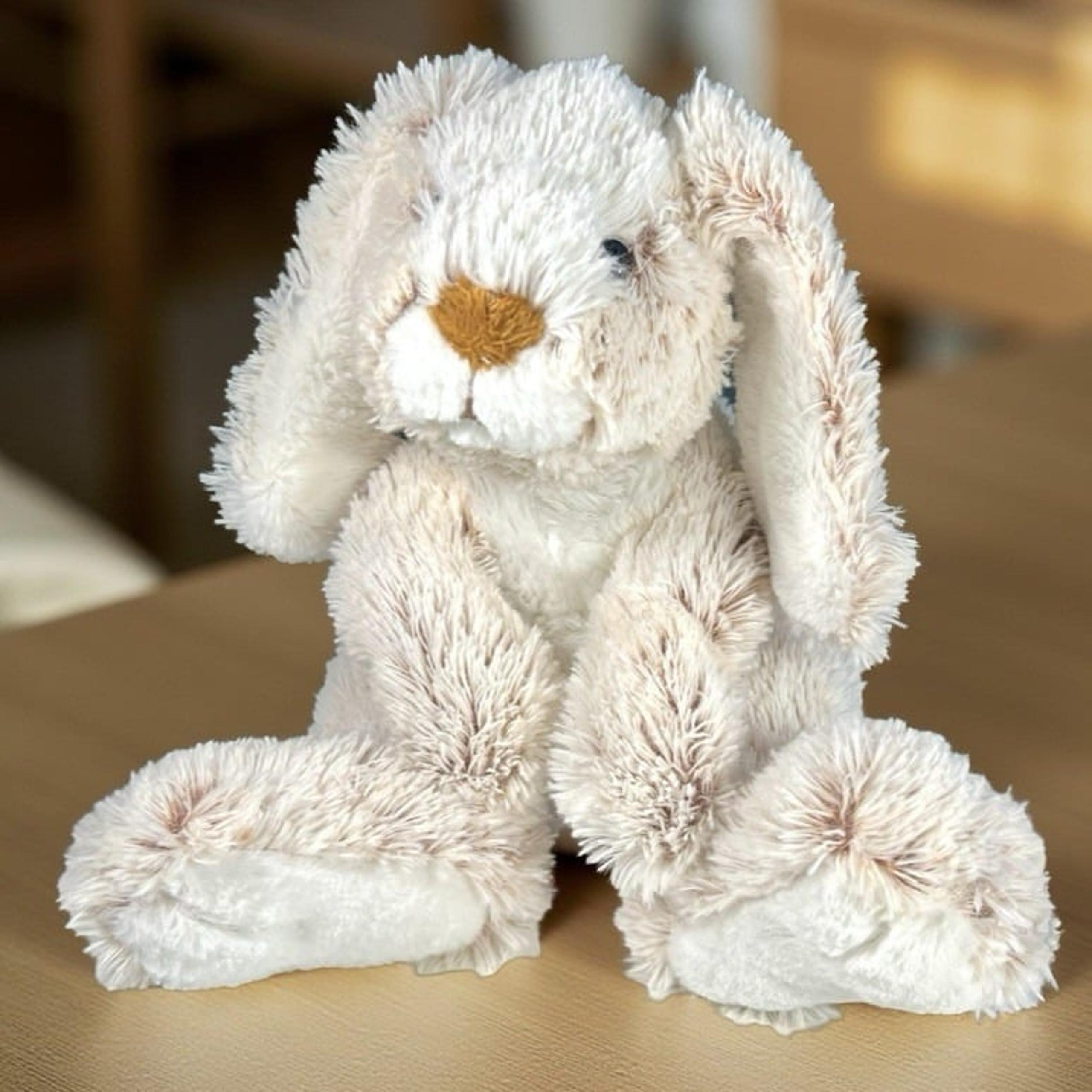 Melissa & Doug Burrow Bunny Rabbit Plush Toy Stuffed Animal 10" Fluffy Easter