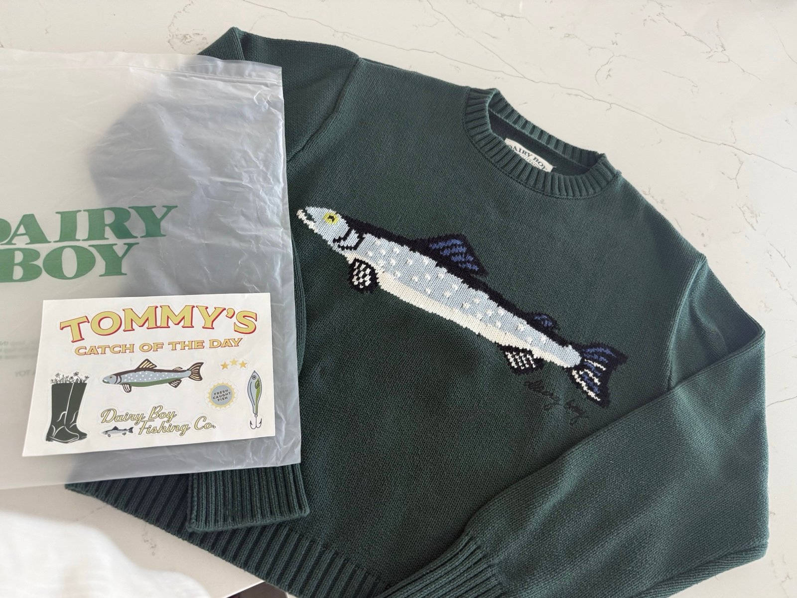 Dairy boy Fisherman fisherman’s daughter knit sweater Pine green XS