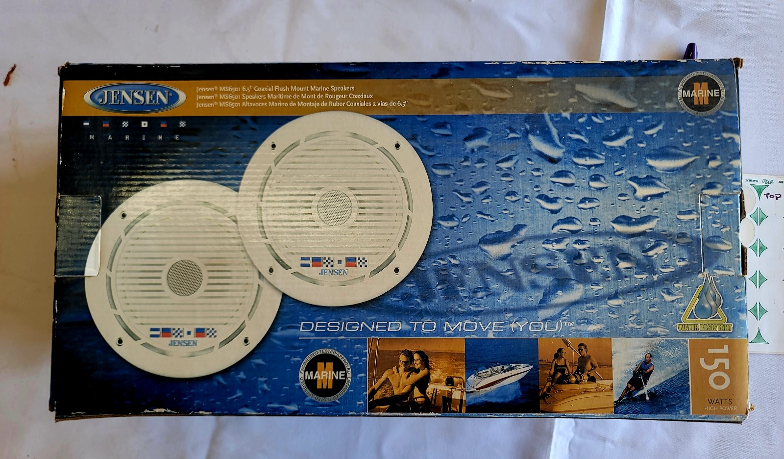 Jensen 6.5 coaxial flush mount marine speakers