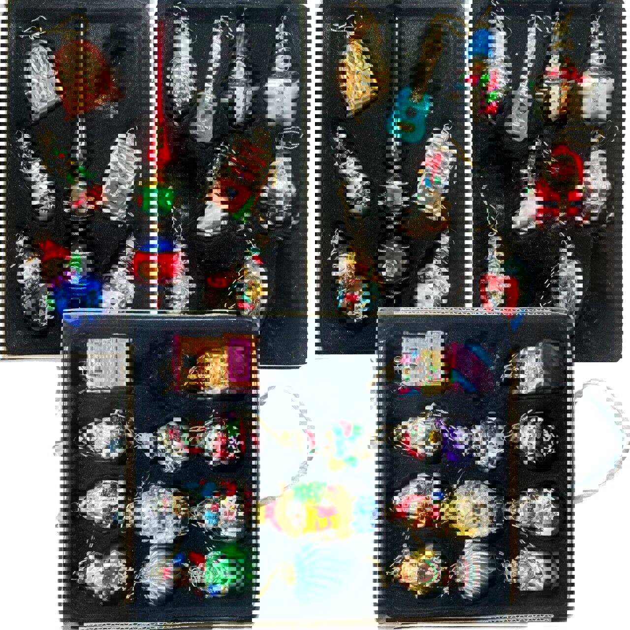 Vintage Set of 25 Thomas Pacconi CHRISTMAS ORNAMENTS Glass Museum Classics