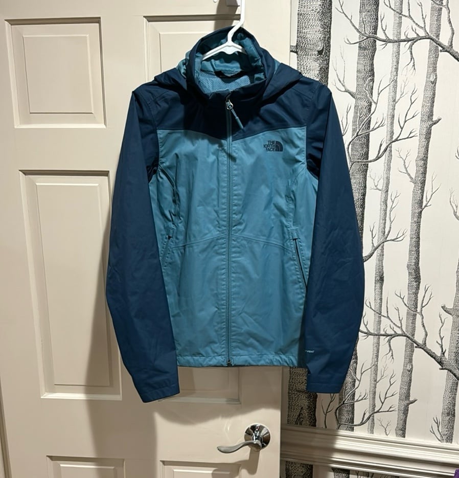 The North Face Dryvent Rain Jacket Full Zip Blue