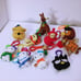 Lot of 11 Fast Food Key Ring Fob Plush Toy Scooby Hello Kitty Pooh Owl Tigger