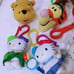 Lot of 11 Fast Food Key Ring Fob Plush Toy Scooby Hello Kitty Pooh Owl Tigger