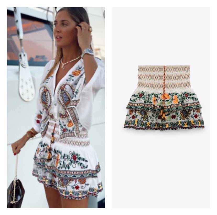 NWT Zara embroidered skirt