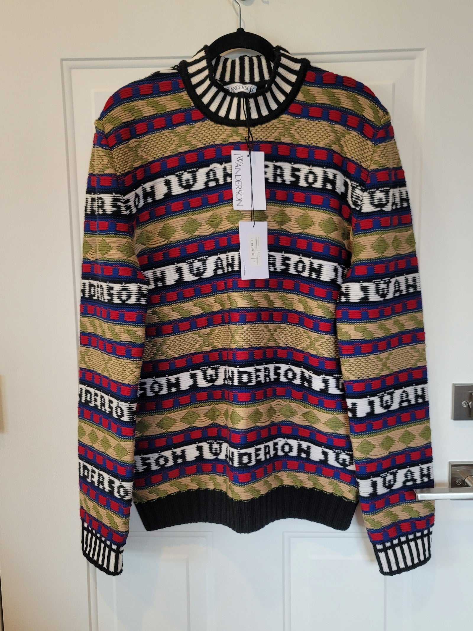 JW Anderson Fairisle Logo Intarsia Crewneck
