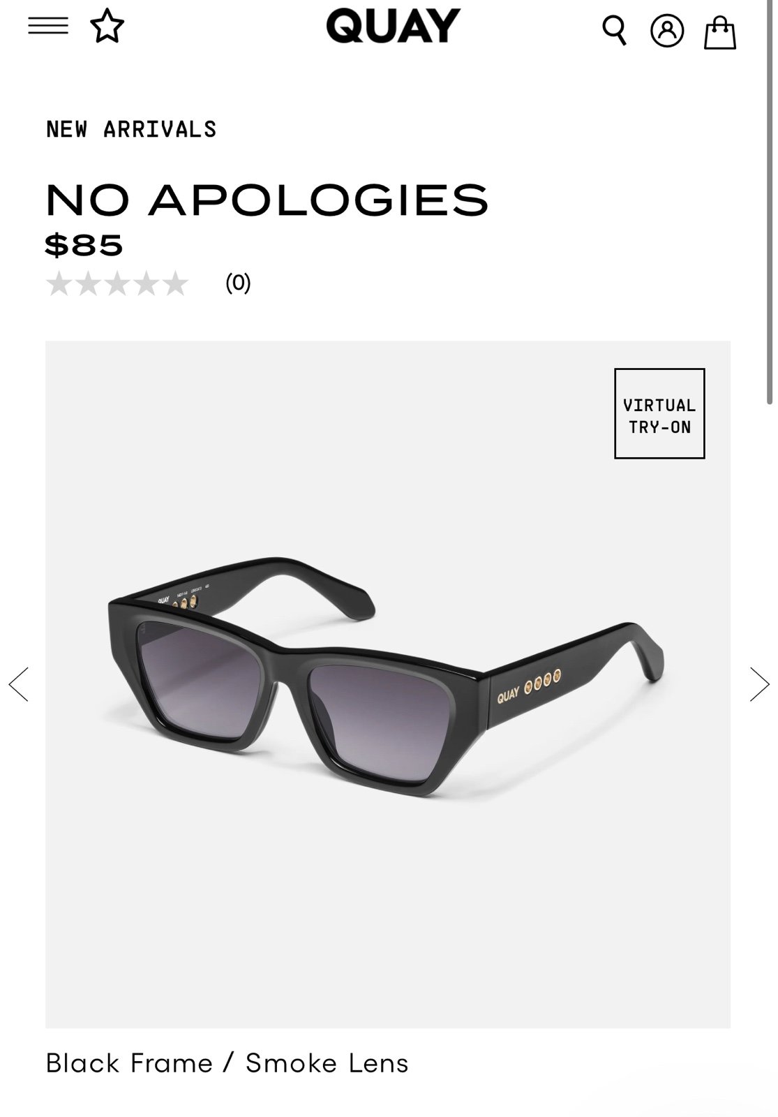 QUAY “No Aplologies” Womens Sunglasses
