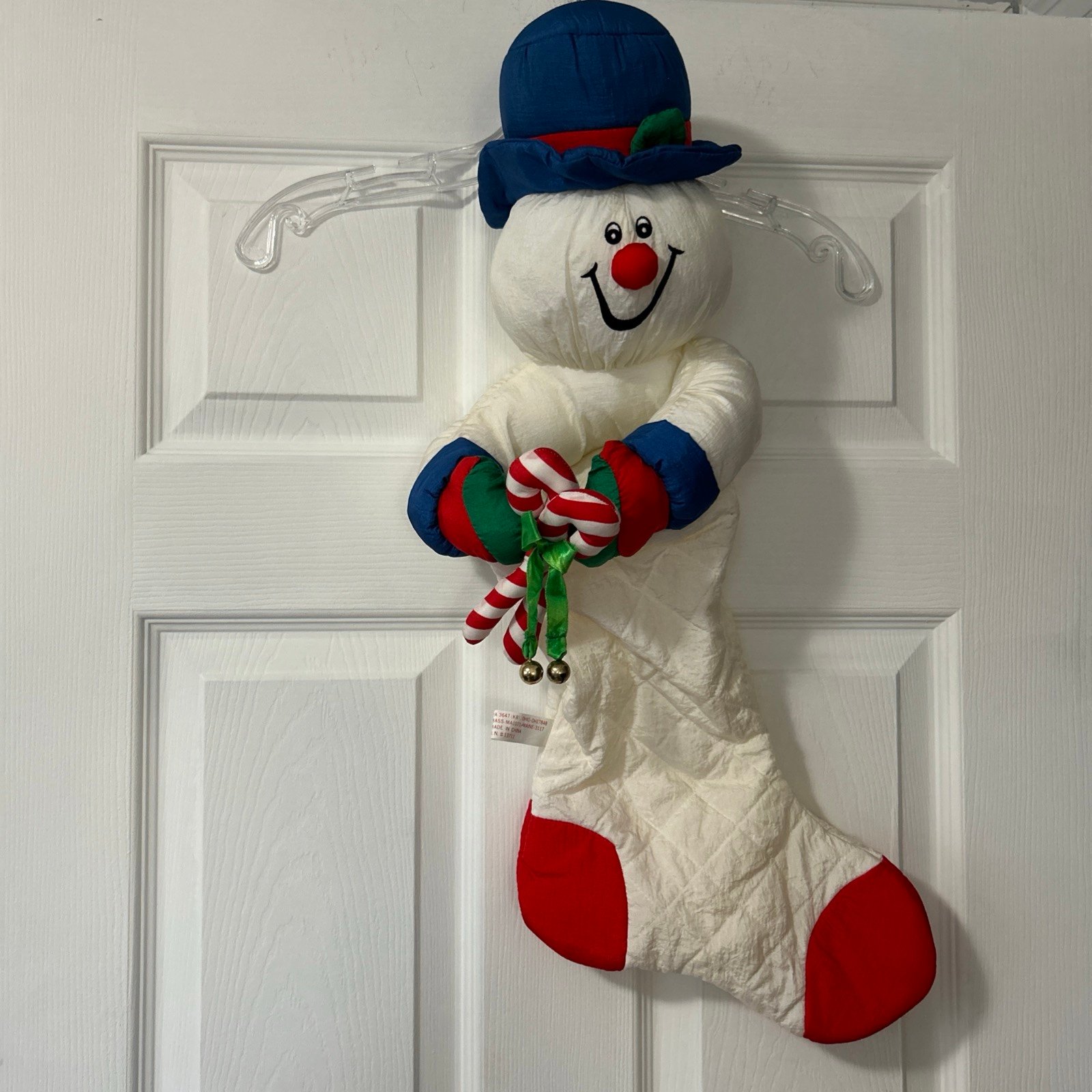 Vintage Snowman Parachute Christmas Stocking