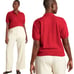 Everlane Red Goji Berry Short Sleeve Organic The Oversized Polo Shirt Size S NWT