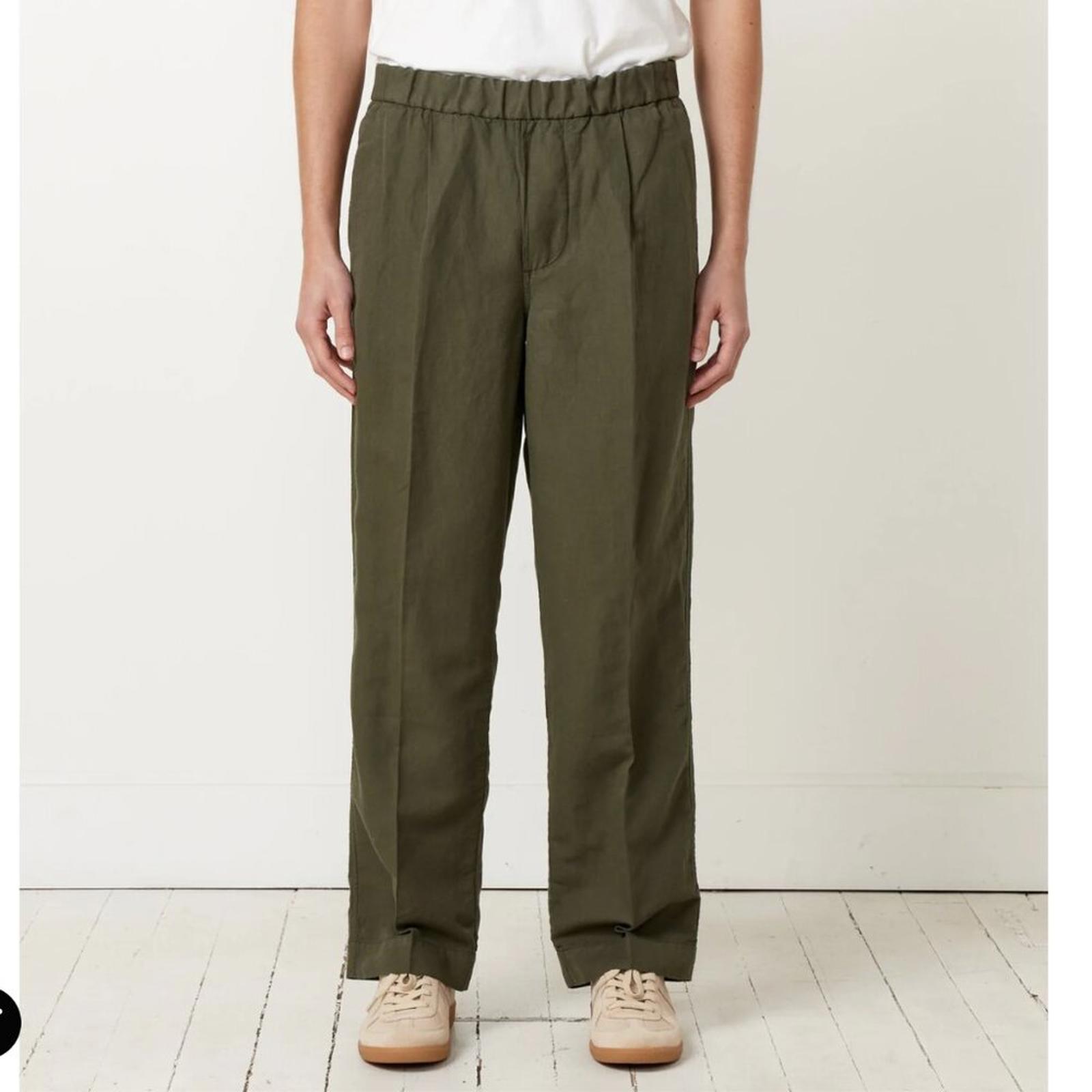 Knickerbocker Men's Park Cotton & Linen Pant Olive Green M