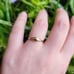 Handmade Solid 14K Gold Dainty Drop Baguette Ring, size 5.5