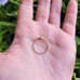 Handmade Solid 14K Gold Dainty Drop Baguette Ring, size 5.5