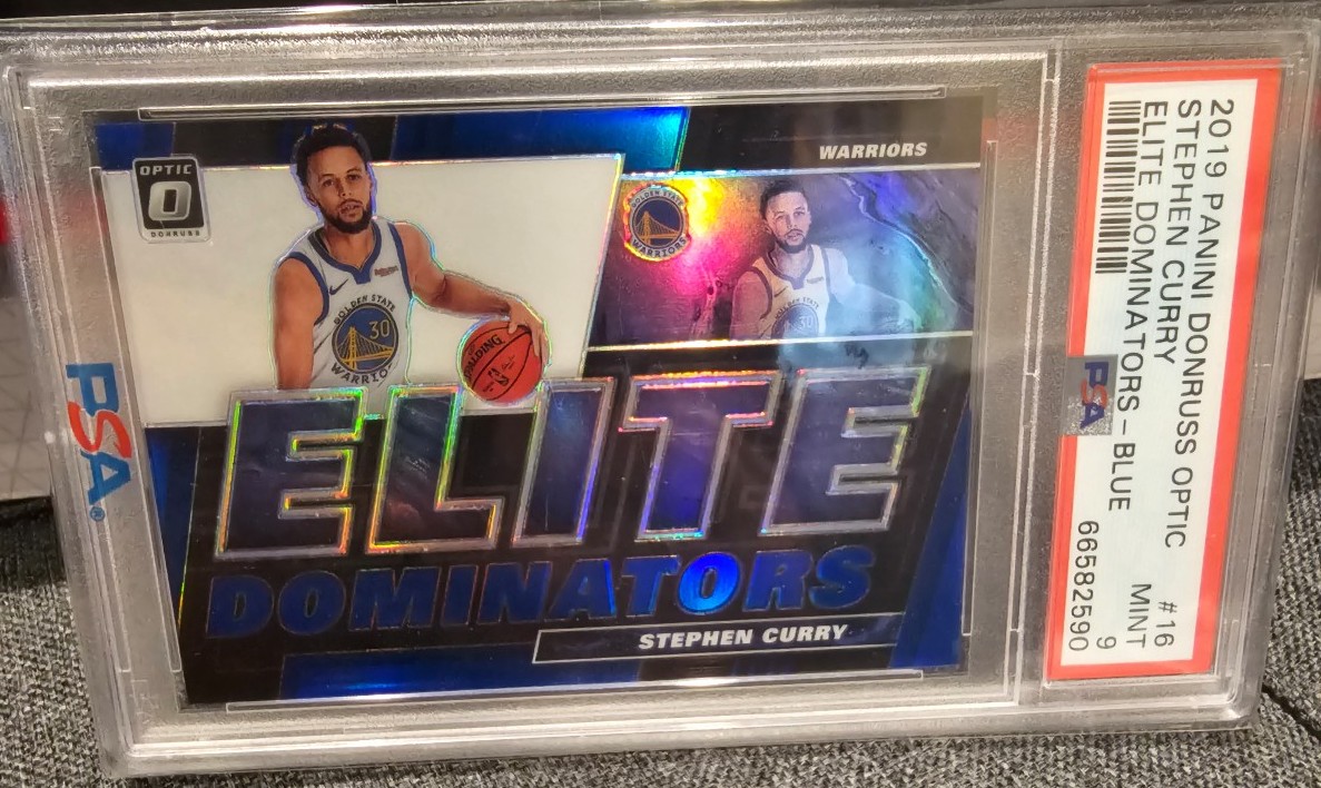 2019 Panini Donruss Optic Elite Dominators Stephen Curry PSA 9 #20 of 49