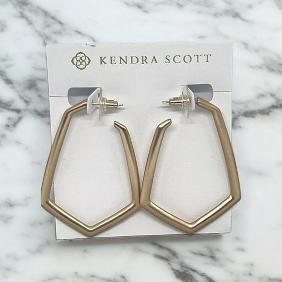 Kendra Scott Lonnie Hoop Earrings in Rose Gold New!