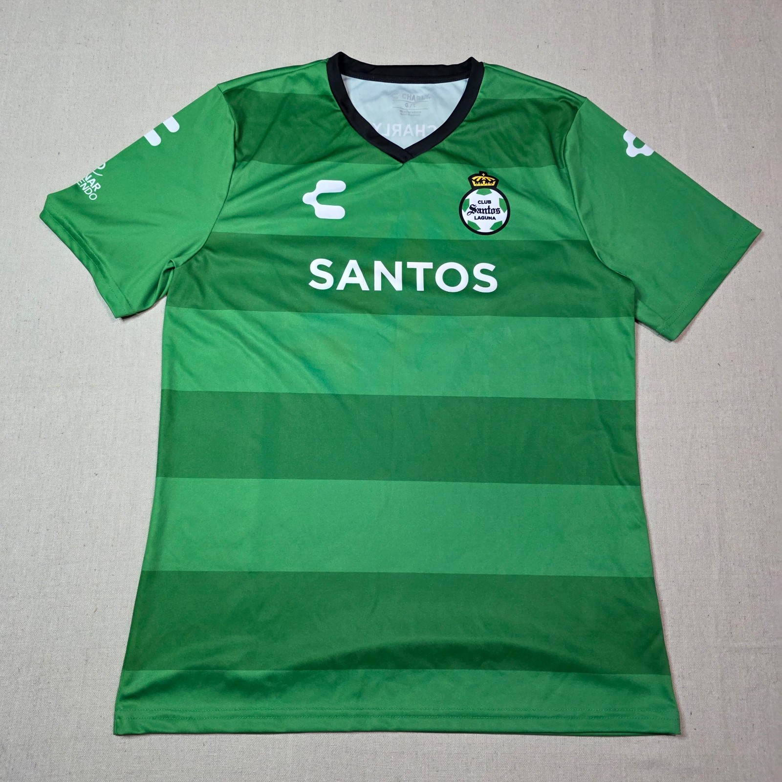 Charly Club Santos Laguna Soccer/Futbol Jersey Green Size Large Somos Guerreros