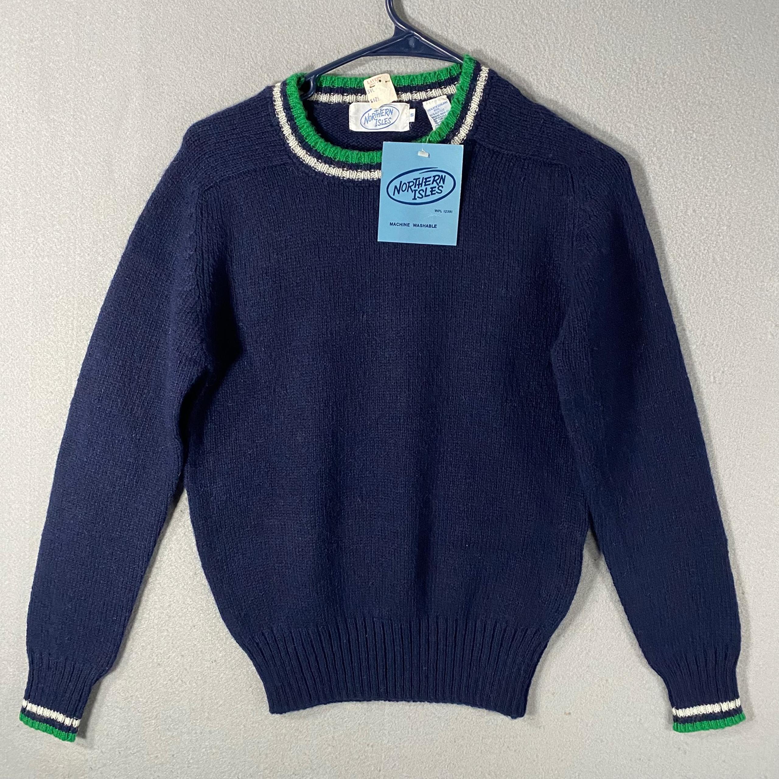 New Vintage Northern Isles New Zealand Wool Pullover Sweater Blue Women's Small