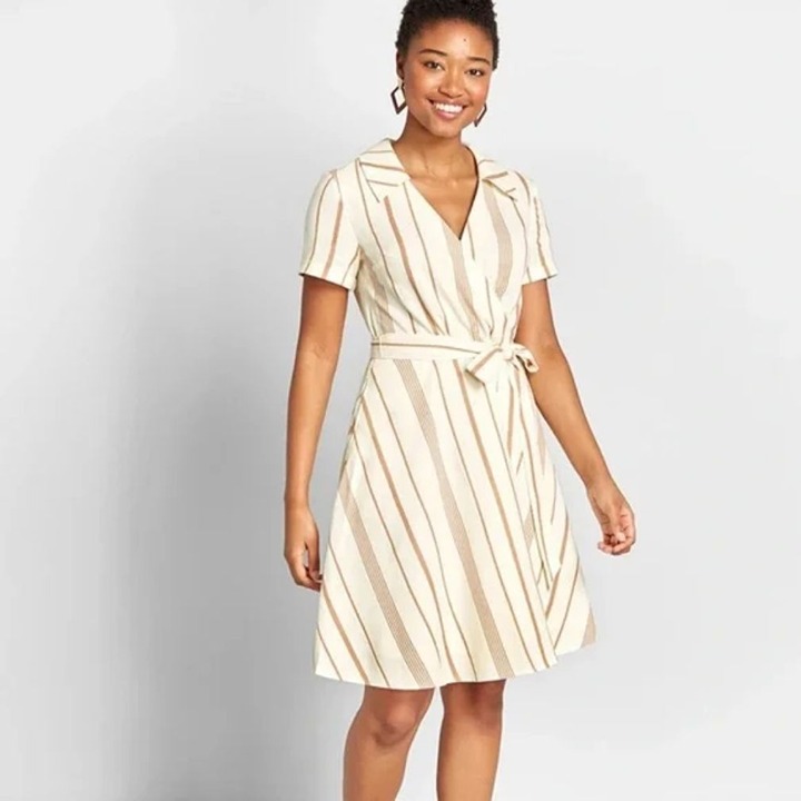 Modcloth Sweet Surprise Faux-Wrap Dress Women's Size 4