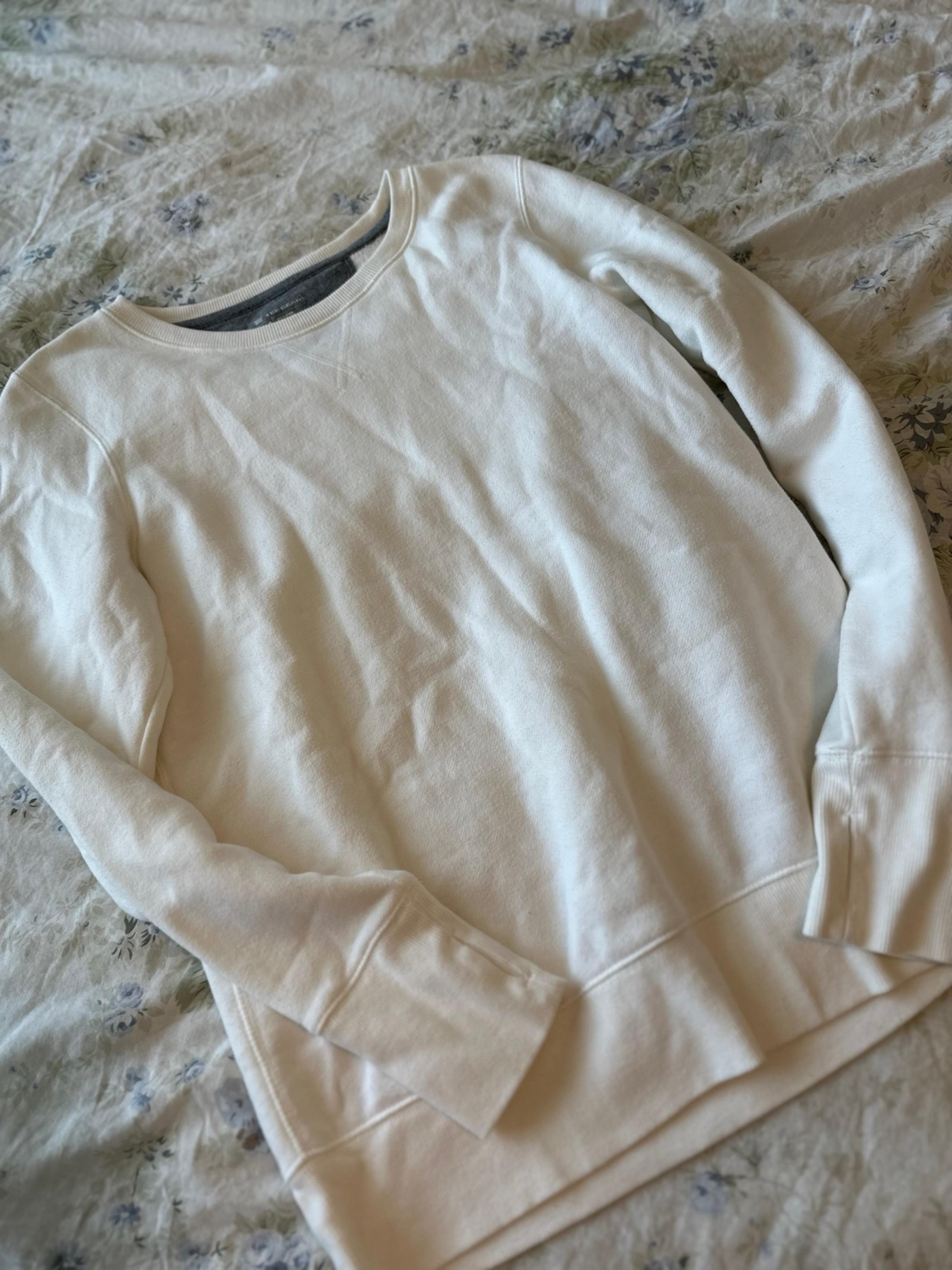TEK GEAR WOMEN CASUAL LOUNGE WHITE SWEATER PULLOVER SHIRT MEDIUM M