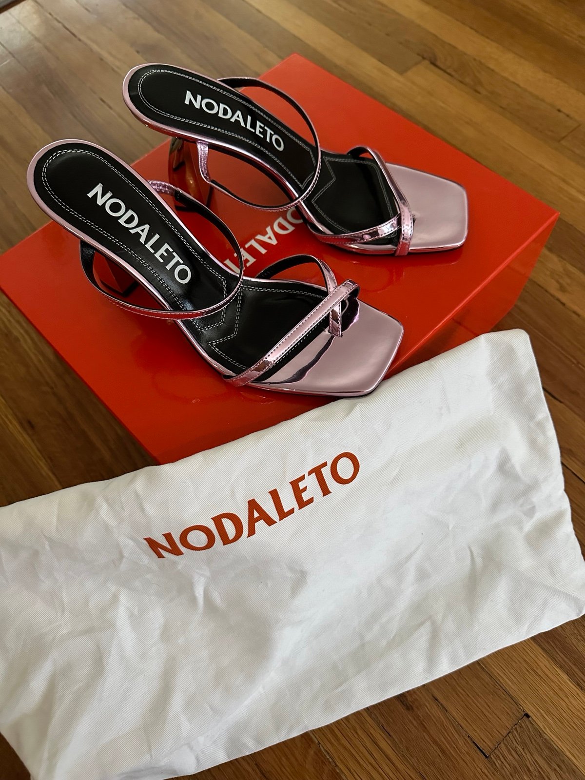 Nodaleto Angel A 90mm Leather Mules High Heels