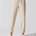 Carbon38 Stretch Woven Drawstring Pant In Khaki Sz S