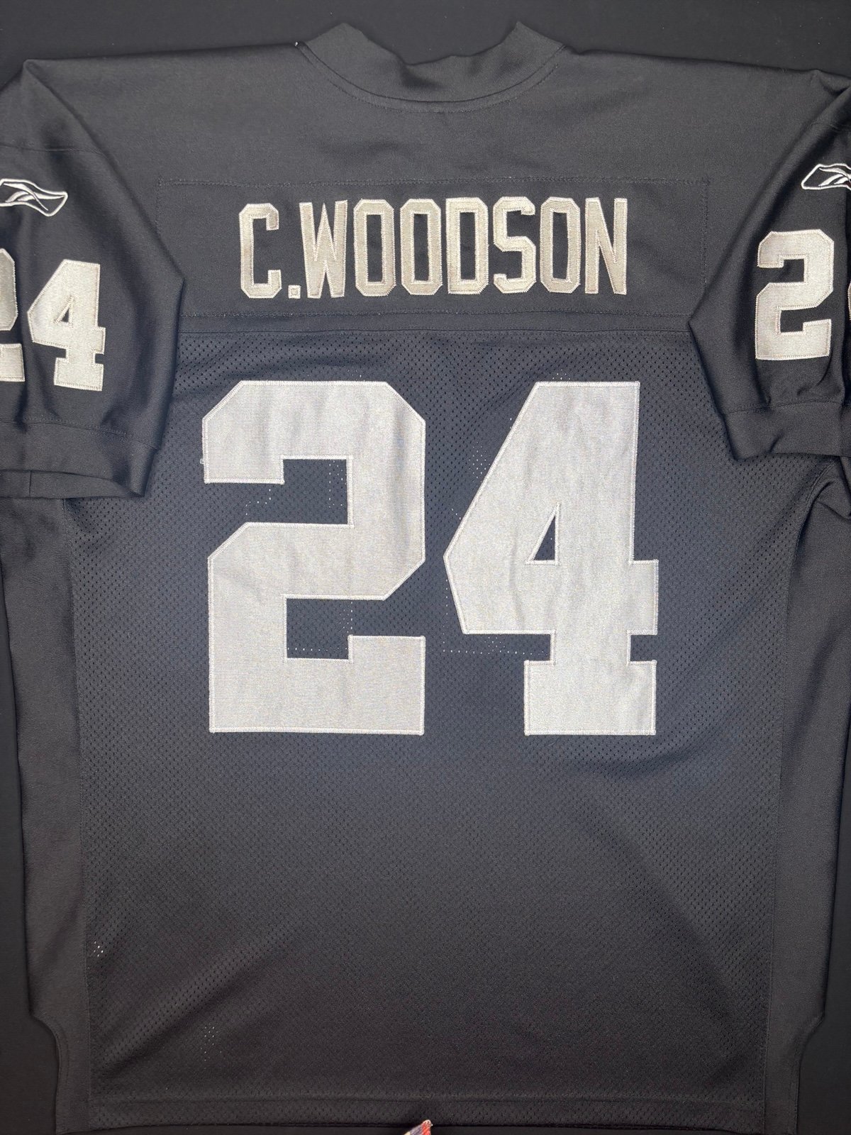 Reebok Authentic Oakland Raiders Charles Woodson Jersey Size 54 (3XL)