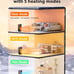 Touch Panel Space Heaters for Indoor Use, 1500W Fast Heating Electric Heater