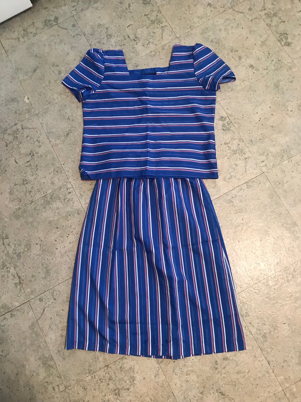 VTG 2 Piece Skirt & matching Top Outfit