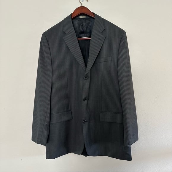 Banana Republic Men's Classic Gray Pinstripe Blazer
