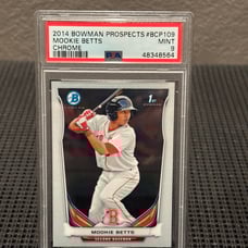 2014 Bowman Chrome Prospects Mookie Betts 1st Rookie Card PSA 9
