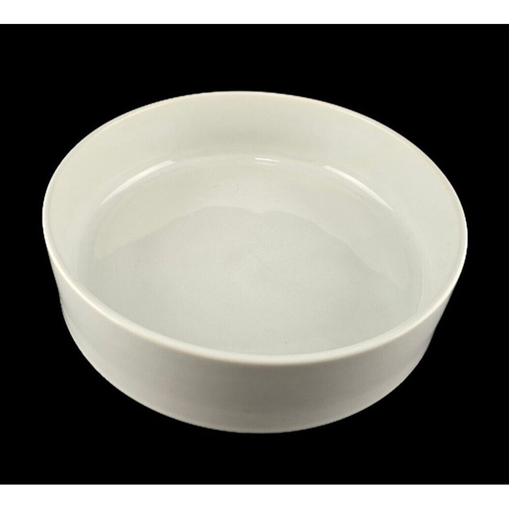 Trend Pacific Bauhaus White Stoneware Vegetable Bowl Mid Century Modern 9 1/4