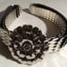 Vintage Western Silver Tone flower Concho 80s Bolo Stretch Belt 16 -27